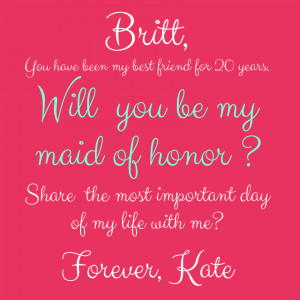 be my maid of honor copy