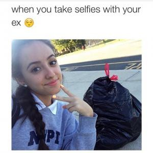 When you take selfies with your ex
