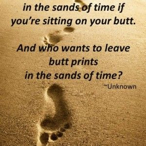 Footprints in the sands of time.