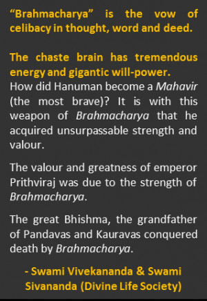 ... Vivekananda and Swami Sivananda explaining the power of Brahmacharya