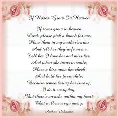Mother In Heaven Poem | ... View topic - Printable Tile: Poem If Roses ...