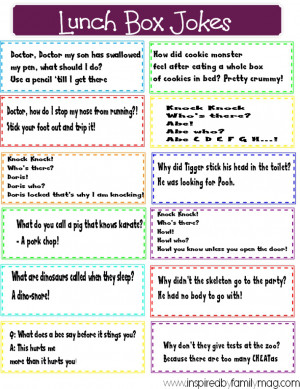 More} Free Printable Lunch Box Notes
