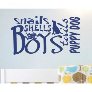 ... Snails Shells Word Collage Vinyl Wall Quotes Lettering Decals Stickers