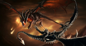 ... the death between Deathwing the destroyer and Alduin the world eater