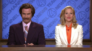 Will Ferrell as Ron Burgundy and Christina Applegate as Veronica ...
