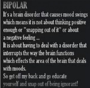 Bipolar disorder learn about it...your nephew suffers from it...so you ...