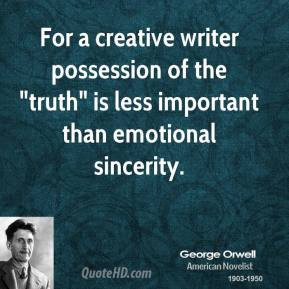 For a creative writer possession of the 