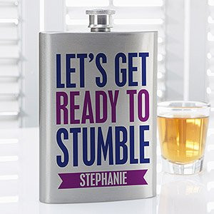 Personalized Flasks For Her - Funny Party Quotes