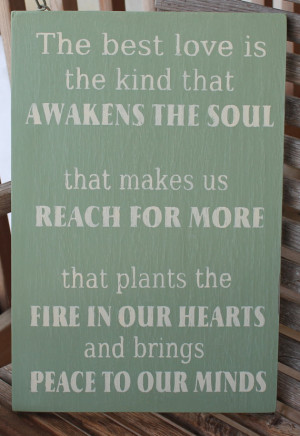 Love Quote Wood Sign, The Best Love, Movie Quote Sign, Valentines Day ...