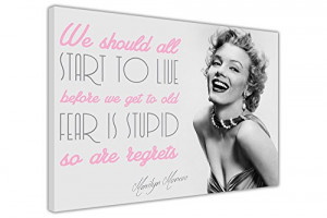 ... MARILYN MONROE LIVE QUOTE CANVAS PRINTS WALL ART PICTURES ROOM DÉCOR