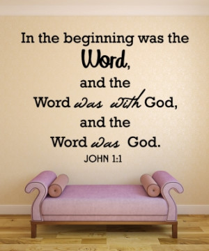 John 1:1 In the beginning...#2 Christian Wall Decal Quotes