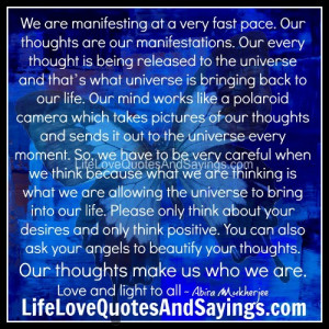 We Are Manifesting..