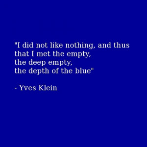 Yves Klein #blue #cobalto #art
