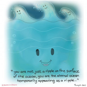 temporarily appearing as a ripple
