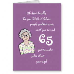 65th Birthday For Her-Funny Card