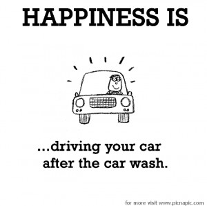 Happiness Is Driving Your Car After The Car Wash