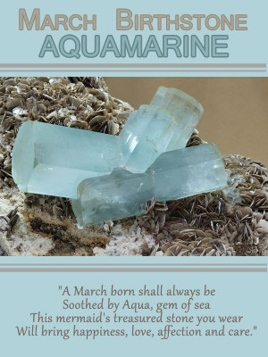 Aquamarine – March Birthstone Only the best month to be born in! :)