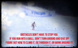 ... is Possible: Alpine Skiing at the Olympics with Inspirational quote