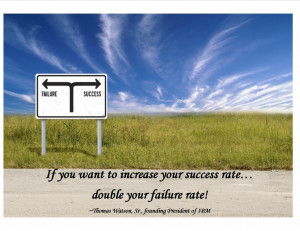 Thomas Watson, IBM, success quote, failure, inspirational picture ...