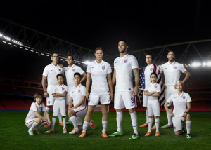 Alex Morgan and Clint Dempsey stand front and center to show off the ...