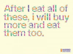 color, colour, food, haribo, quotes, text, typography, words