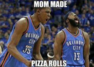 Kevin Durant James Harden Pizza Roll Meme