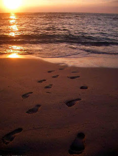 ... in the deepest despair.....leaving footprints in the sand.