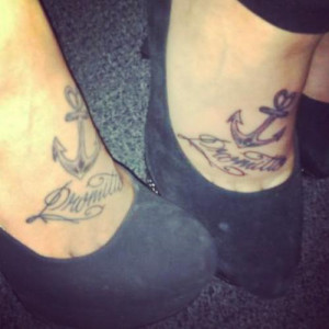 Sister Anchor Infinity Tattoos