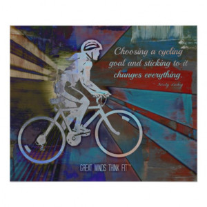 Motivational Cycling Poster for Girls