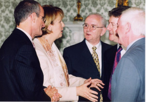 The President of Ireland Mary McAleese and Dr. Martin McAleese with ...
