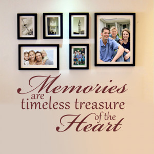 Memories Are Timeless Treasures of The Heart - Vinyl Wall Word Decal ...