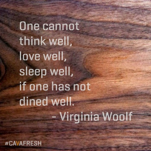 ... well, sleep well, if one has not dined well.