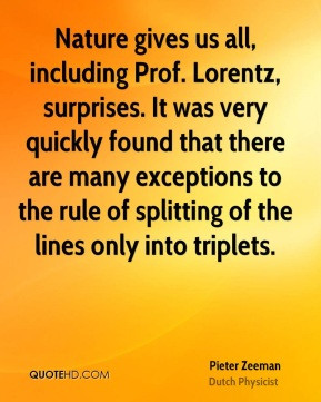Pieter Zeeman - Nature gives us all, including Prof. Lorentz ...
