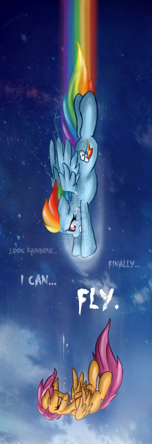 UNOPT safe rainbow-dash scootaloo crying by VilynScratch