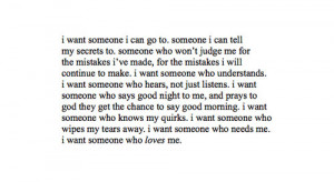want someone