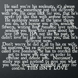 Narcissist. Narcissistic men. Recycling behaviors in exs. You're not ...
