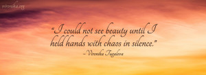 See Beauty in Chaos - Vironika Tugaleva Quote - Facebook Header