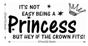 Being A Princess Classy Quote Word Girl's Room Decor Vinyl Decals Wall ...