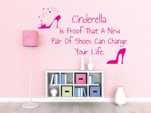 wall decal - Cinderella - vinyl wall decal sticker Quote