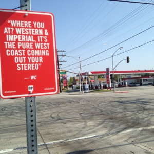 New “RAP QUOTES” – Signs on Original Locations in Los Angeles by ...
