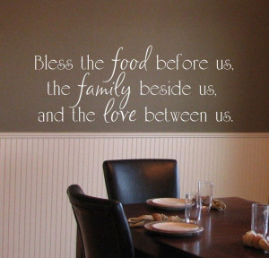 family beside us, and the love between us Vinyl Wall Decal – Dining ...
