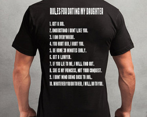 Rules For Dating My Daughter shirt t shirt Perfect Father's Gift ...