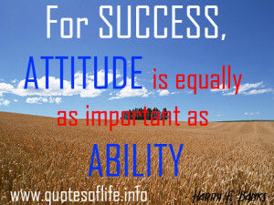 Quotes On Success And Attitude For success attitude