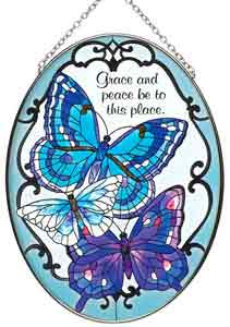 Butterflies w/Bible Verse Suncatcher 5.25x7IN