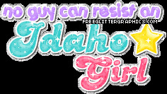 Idaho Girl Glitter Graphic