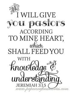 Free Pastor Appreciation verse Jeremiah 3:15 WORDart by Karen personal ...