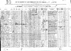 Ellis Island Immigration List