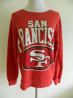 Womens NFL San Francisco 49ers Pullover Throwback Sweatshirt M Medium ...
