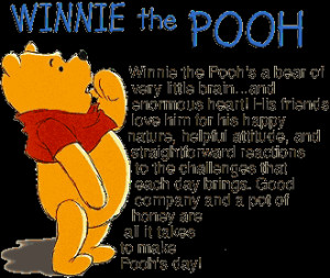 to Winnie The Pooh's Page. Here you will find the Description of Pooh ...