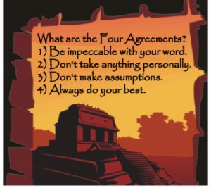 ... Miguel Ruiz’s Four Agreements : “Don’t take anything personally